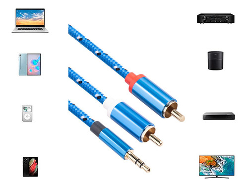 L Cable Aux Cable De Extensión Macho Jack De 3,5 Y Mic 1m