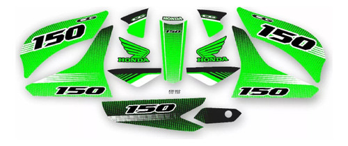 Kit Adesivo Carenagem Cg 150 Honda Titan 2011 Verde