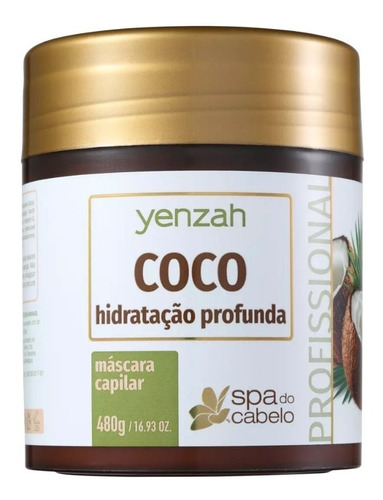 Máscara D Coco Hidratação Profunda Yenzah Spa Do Cabelo 480g