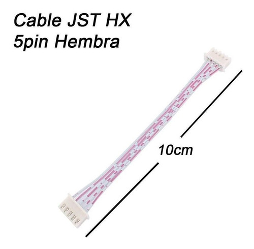 Cable Jst 5p 10cm Con Conector Hembra Doble