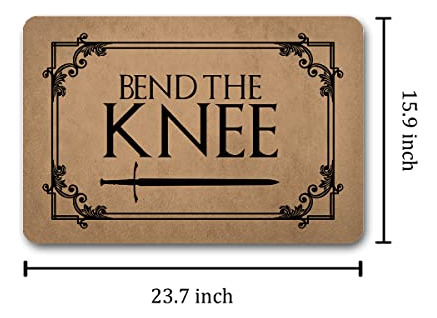 Felpudo Zqh Welcomedoor Mat Bend The Knee Game Of Thrones Do