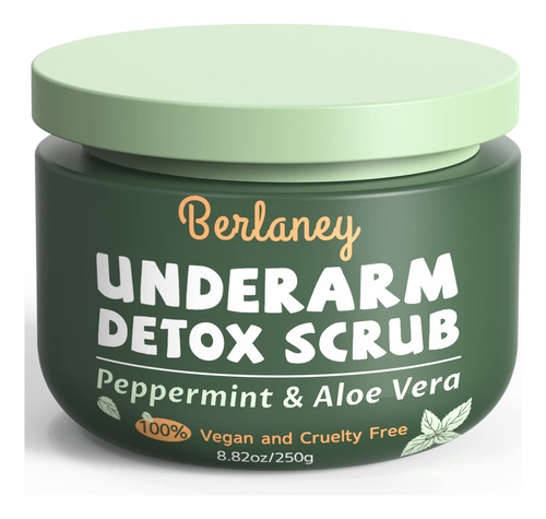 Exfoliante Detox De 8.8 Onzas Con Menta, Aloe Vera Y Polvo .