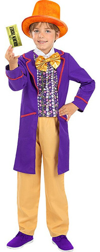 Disfraz De Willy Wonka Para Niños De Charlie The Chocolate F