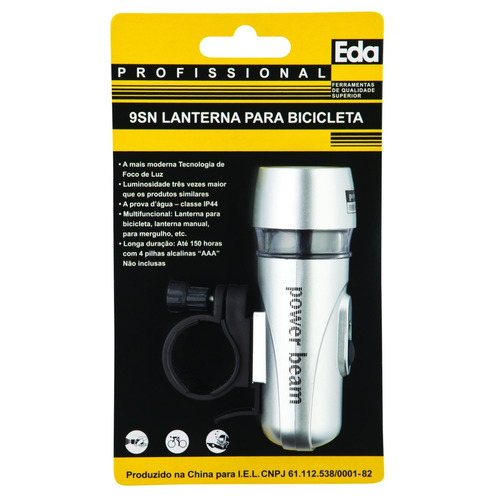 Lanterna P/ Bicicleta Dianteira 9sn Eda