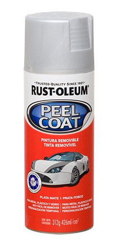 Aerosol Removible  Peel Coat Plata Mate Rust Oleum