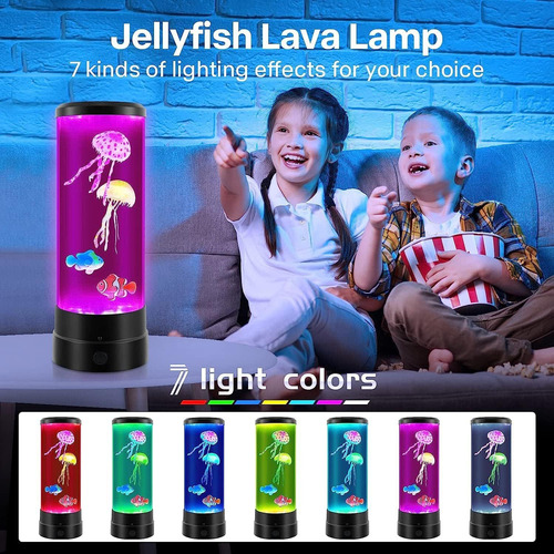 Lampara Medusas Luces Nocturna Luz De Noche Led Multicolor