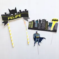 Comprar Topper Para Torta Batman Adorno Torta Centro De Torta
