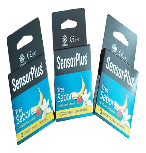 Pack 3 Preservativos Sensor Plus 3 Sabores