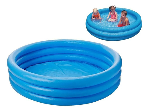 Imagen 3 de 3 de Piscina inflable redonda Intex Crystal Blue 58426 de 147cm x 33cm 330L azul