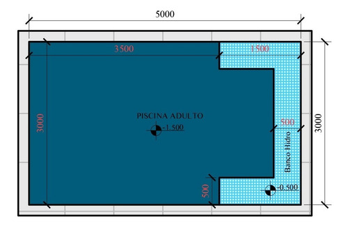 Projeto Estrutural Piscina Compacta C/ Hidro 5m X 3m; 1.5