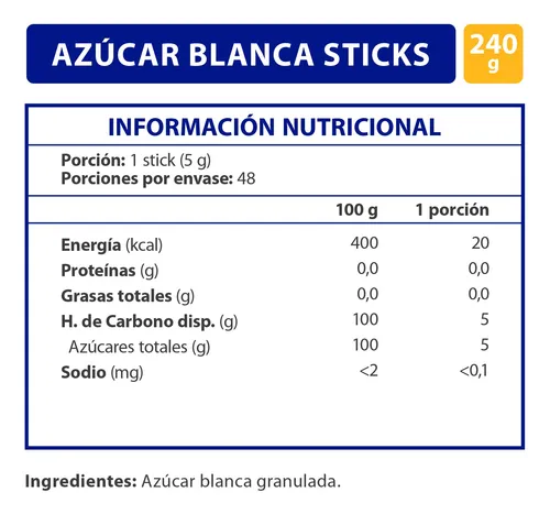 Azúcar Blanca Iansa Multipack Sticks 800x5g