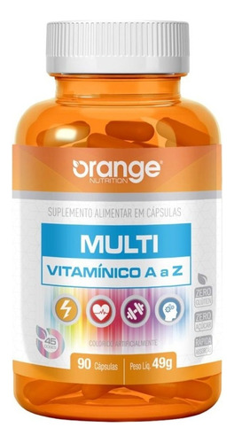 Multivitamínico De A A Z - 90 Cápsulas - Orange Nutrition