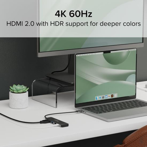 Adaptador Multipuerto Usb C Enchufable, 4 Puertos