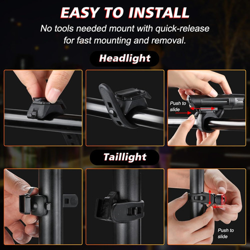 Juego De Luces Para Bicicleta Recargables Por Usb Ultrabrill