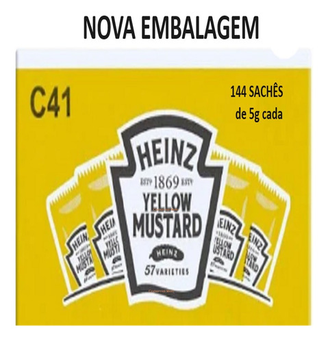 Mostarda Em Sachê Heinz Caixa Fechada Mostarda Heinz Atacado