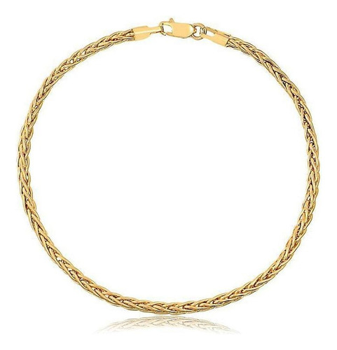 Pulseira Palmeira 19cm 4,80 Gramas Ouro 18k Joia Unissex Comprimento 19 cm