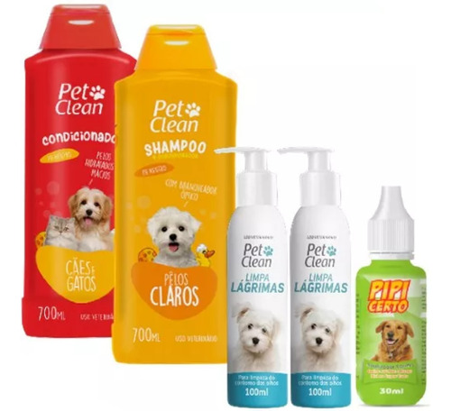 Kit Shampoo/ Condicionador/ Limpa Lagrima/ Pipi Pra Ccahorro