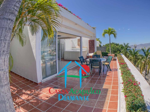 Imagen 3 de 14 de Cad Brisas Diamante 70. Terraza Con Jacuzzi Y Vista Al Mar