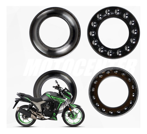 Baleros Tazas De Direccion Para Moto Vento Tornado 250