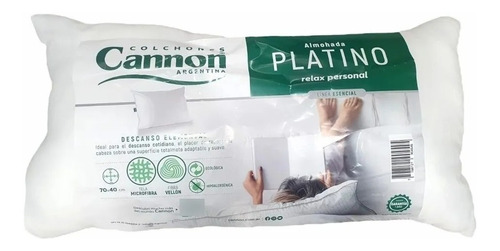 Almohada Cannon De Vellon 70 X 40  Lavable - Antialergica - O F E R T A!