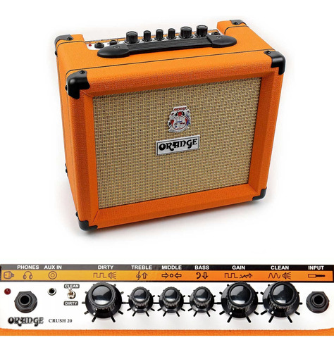 Amplificador Guitarra Orange Crush 20w Naranja/negro Rocker