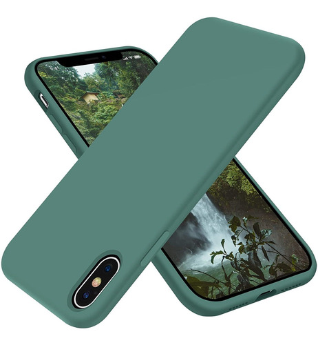 Funda Para iPhone X/iPhone XS 5,8 2018 (verde Pino)