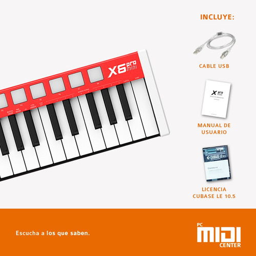 Imagen 4 de 9 de Teclado Controlador Midiplus X6 Pro Mini 61 Teclas Cuotas