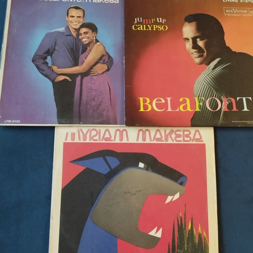 Miriam Makeba Y Belafonte Lote 3 Disco De Vinilo Exc (Usado)