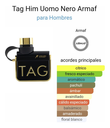 Perfume Tag Him Uomo Nero Armaf Edp 100ml Hombre By Sofya