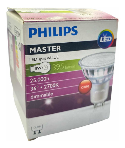 Lampara Led Dicroico Philips Gu10 2700kdimmable