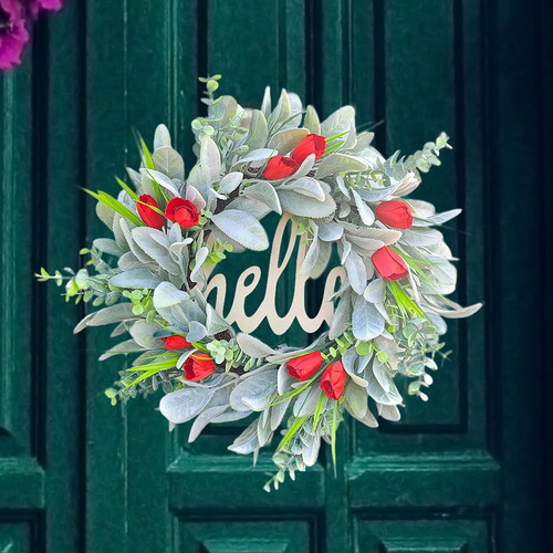 Hello Spring Wreath Flower Artificial Flower Ornament