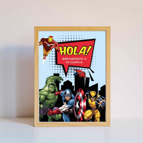 Kit Imprimible Cumpleaños Superheroes Personalizado Avengers