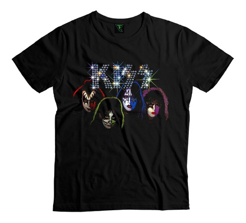 Polera Kiss Banda Rock Niño Niña Algodón Estampado Calidad