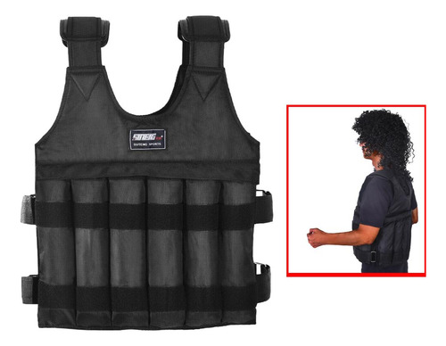 Colete Pesado 110lbs Pesos Ajustáveis Jaqueta Respirável