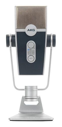 Micrófono AKG Lyra condensador multipatrón plata 