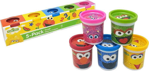 Masa De Modelado De Barrio Sésamo, Paquete De 5, Latas De 3
