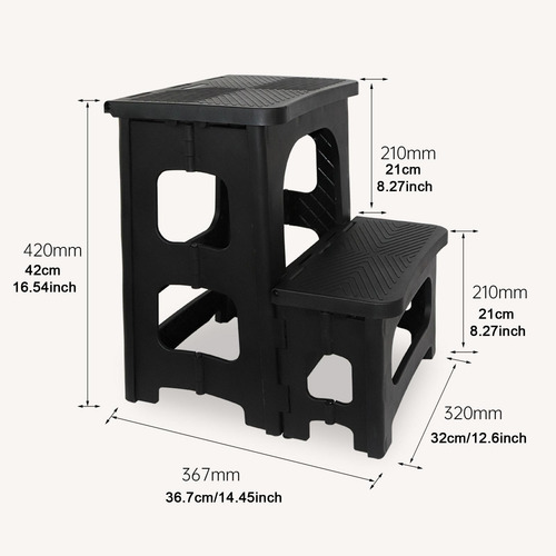 Taburete De 2 Escalones Taburete Plegable Multiusos Ligero