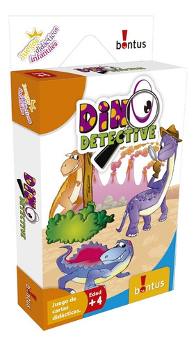 Dino Detectives Juego Didáctico Cartas Bontus 3 Juegos En 1