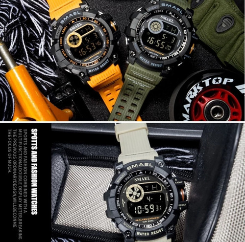 Relógio Masculino Smael 8010 Original Tático Militar C Caixa