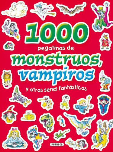 1000 Pegatinas De Monstruos Vampiros Rojo - Aa.vv