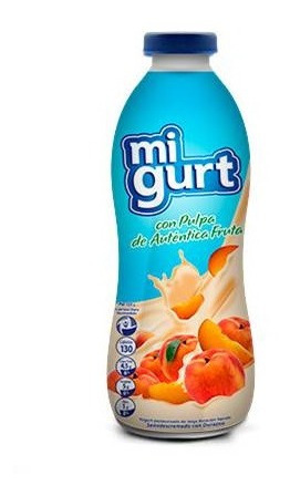 Imagen 1 de 1 de Bulto 12 Yogurt Durazno Migurt 750gr Polar 0118 Maxi