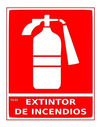 Señal Extintor Seguridad Industrial Vinil/adhesivo (paq 20)