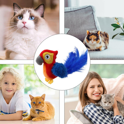 Cat Interactive Toy Bird Indoor Cat Toy Chirping Bird Pet Pe