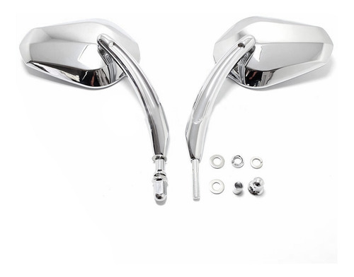 Diamond Rear View Espejos Para Harley Cruiser Chrome