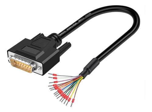 Anmbest Db15 Conector Macho Sin Soldadura Con Cable De Repue