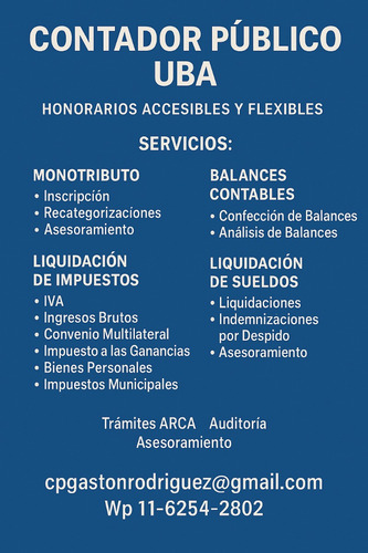 Contador Público Uba - Caba Y Prov Bsas