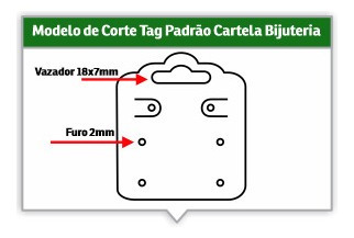 Imagem 8 de 10 de Tags Art Premium 250g Verniz Total Frente 45x51mm - 2000 Uni
