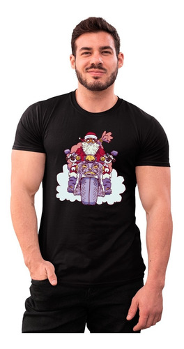 Playera Navidad - Hombre - Santa Motorbike