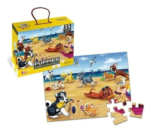 Rompecabezas Gigante 35 Pzas Perros Mascotas Puzzle Piso Edu