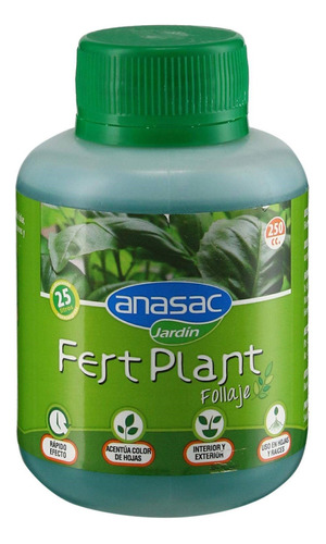 Fert Plant Fertilizante Foliar Liquido, Follaje, 250 Cc